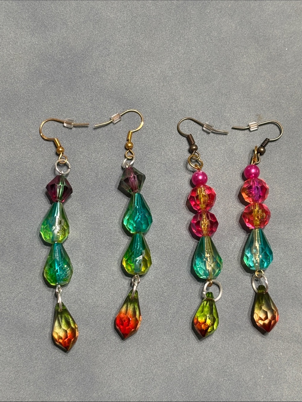 Handmade Multicolor Teardrop Bead Dangle Earrings - Women Jewelry bundle